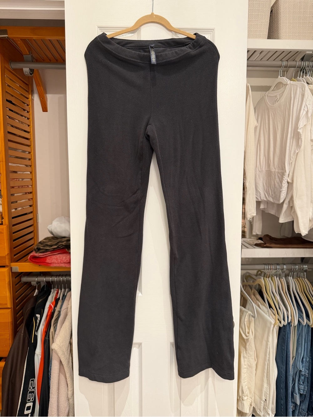 Skims fleece winter ski Women's Black Stretch Lounge Pants